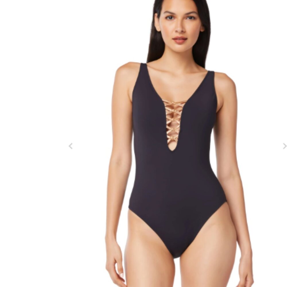 Bleu Rod Beattie Let's Get Knotty Lace Down Premium One-Piece Swimsuit 6